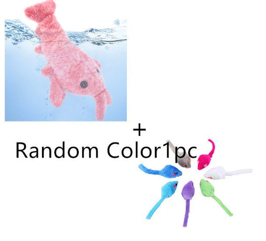 Jucărie Electrică pentru Pisici Tip Crevete/Lobster – Pluș Interactiv care Sare Singur, Reîncărcabilă USB - MMD NEXA