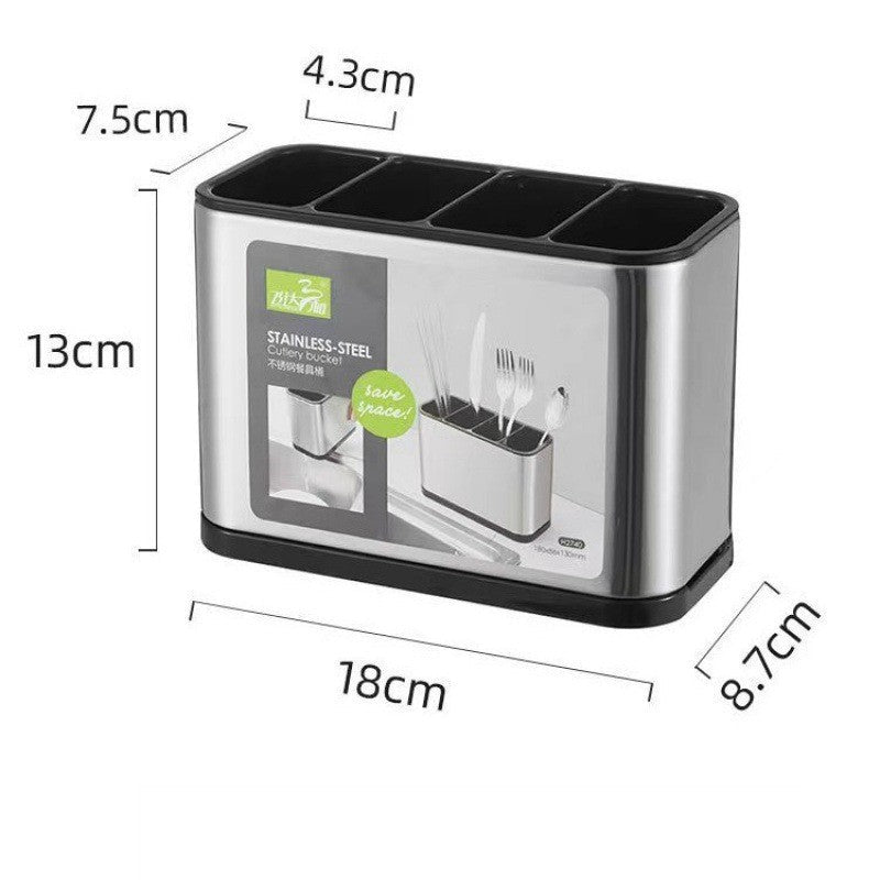 Kitchen Cutlery Holder Spoon Fork Utensils Storage Rack Drainer Multifunction Chopstick Storage - MMD NEXA