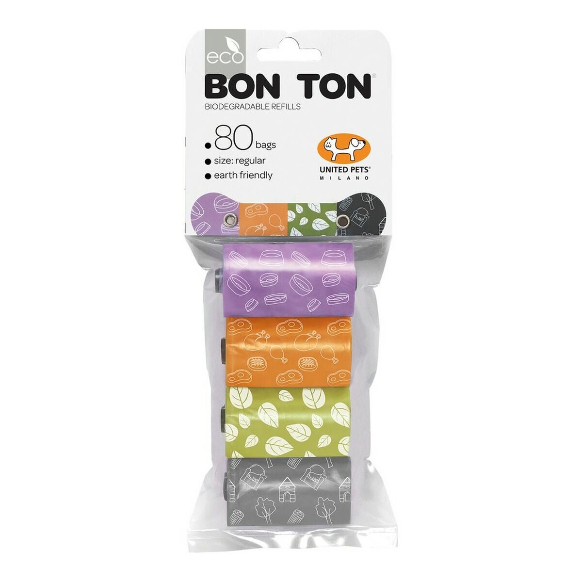 Sanitary bags United Pets Bon Ton Regular Dog Assorted colours (4 x 20 uds) - MMD NEXA