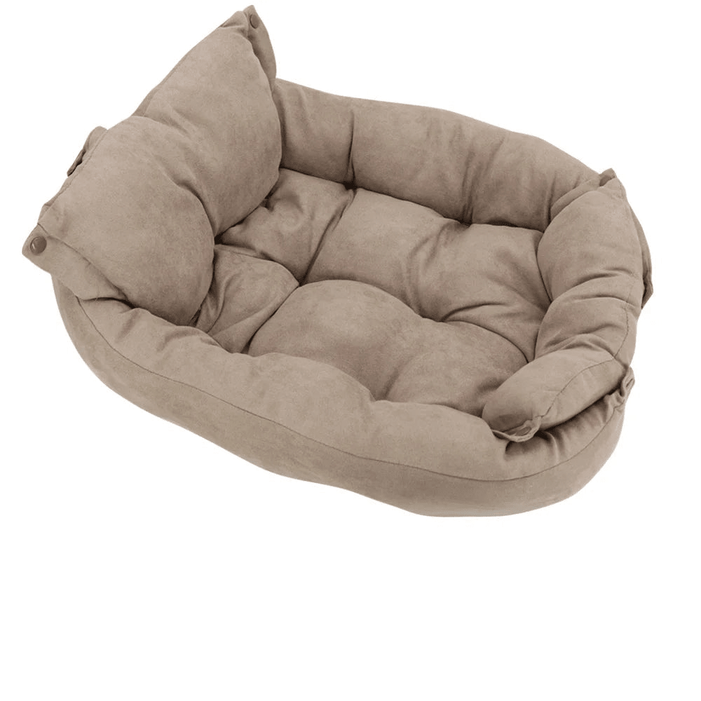 3 - in - 1 Multifunction Dog And Cat Bed Soft Cotton Convertible Pet Mat Brown - MMD NEXA