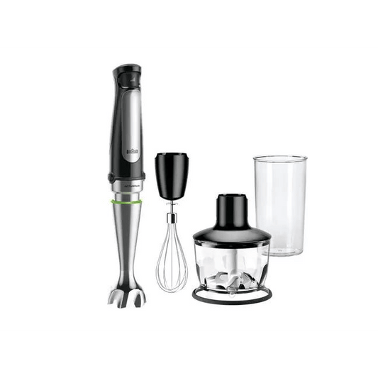 Blender de mână Braun MQ 7035X – 1000W, recipient 0,6L, oțel satinat, putere mare de mixare - MMD NEXA
