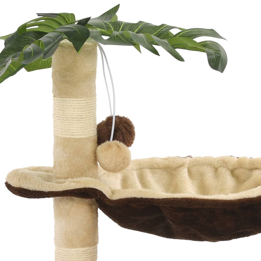 Cat Scratching Post with Sisal Scratching Bar 50 cm Beige and Brown - MMD NEXA