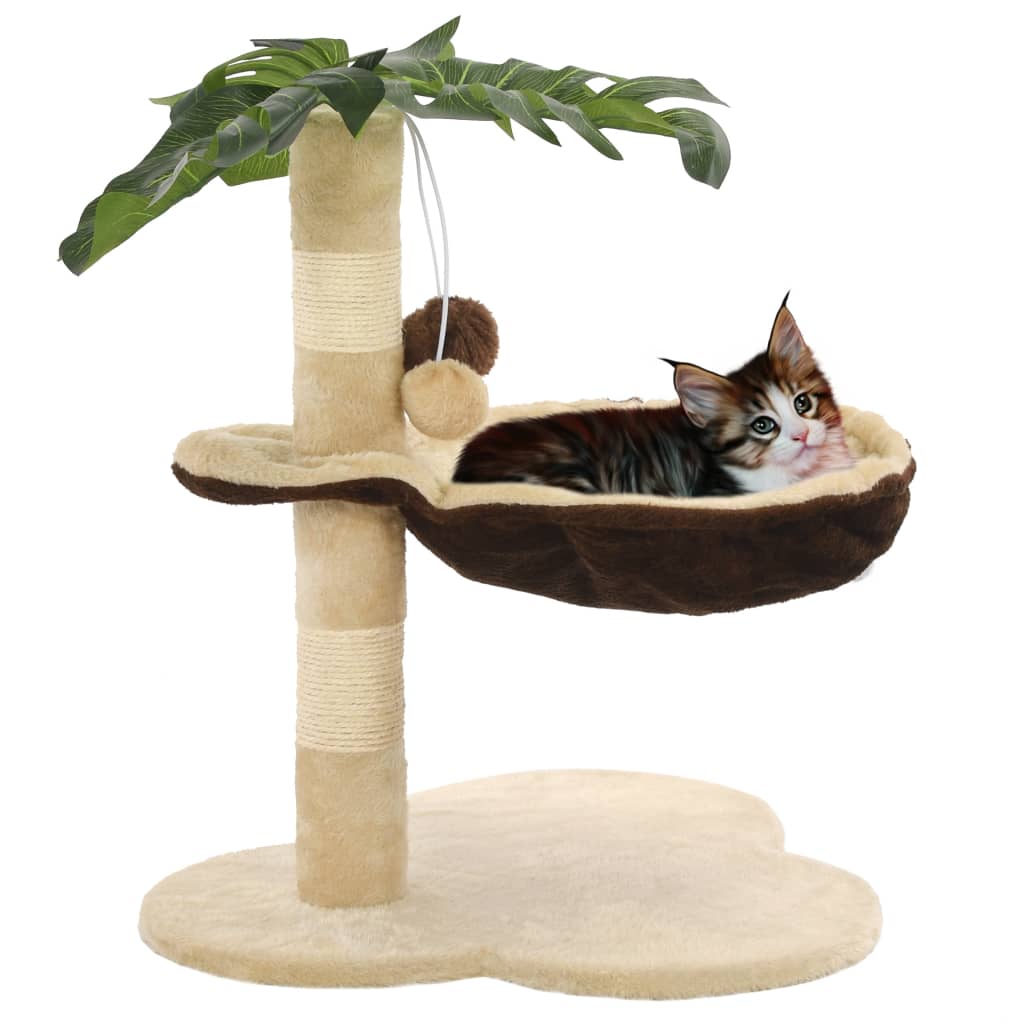 Cat Scratching Post with Sisal Scratching Bar 50 cm Beige and Brown - MMD NEXA
