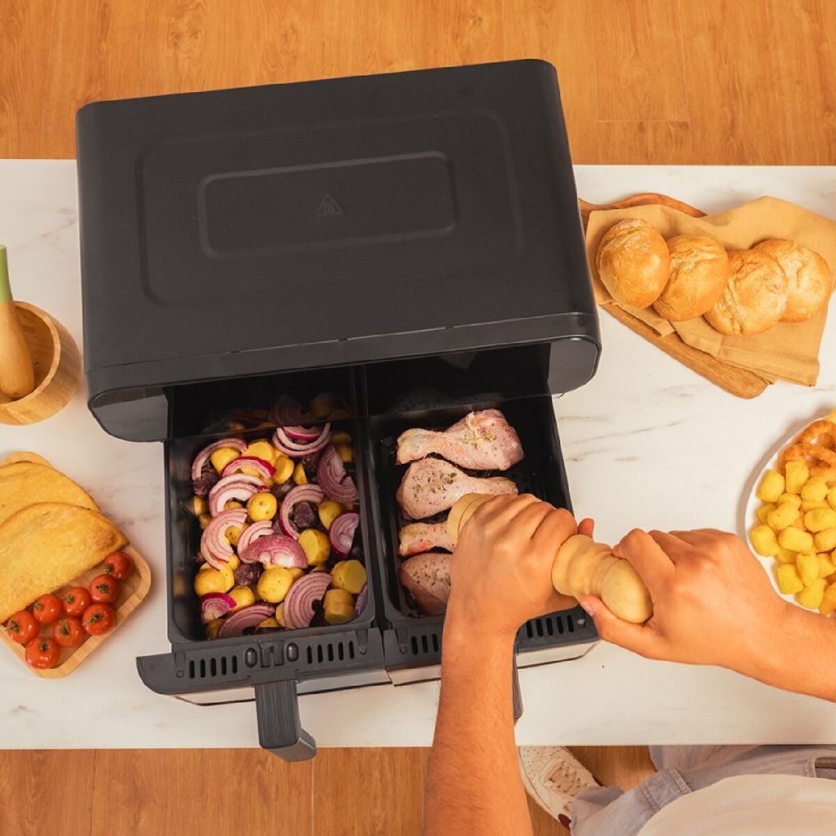 Cecotec Cecofry Advance 9000 Air Fryer 2800W 9L Dual Basket Inox | MMD NEXA - MMD NEXA