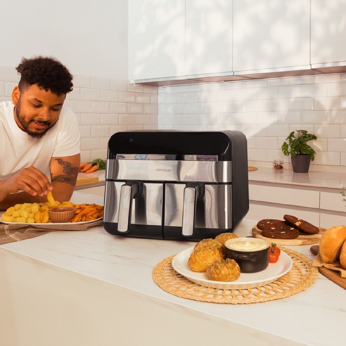 Cecotec Cecofry Advance 9000 Air Fryer 2800W 9L Dual Basket Inox | MMD NEXA - MMD NEXA