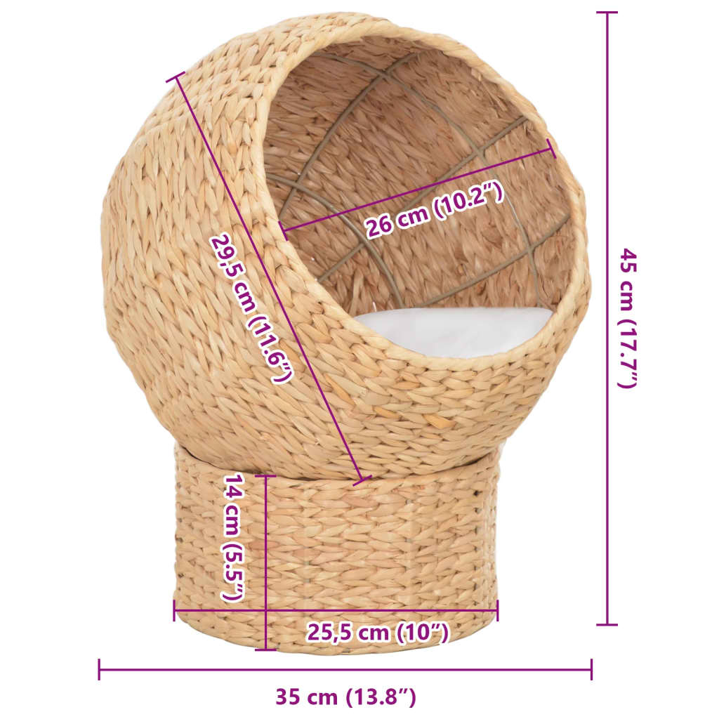 Coș pentru Pisici din Iarbă de Mare Naturală – Culcuș Confortabil, Ecologic și Rezistent - MMD NEXA