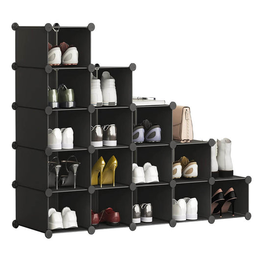 Cub Depozitare Variabil – Set 15 Bucăți, Negru | Organizare Modulară Inteligentă - MMD NEXA