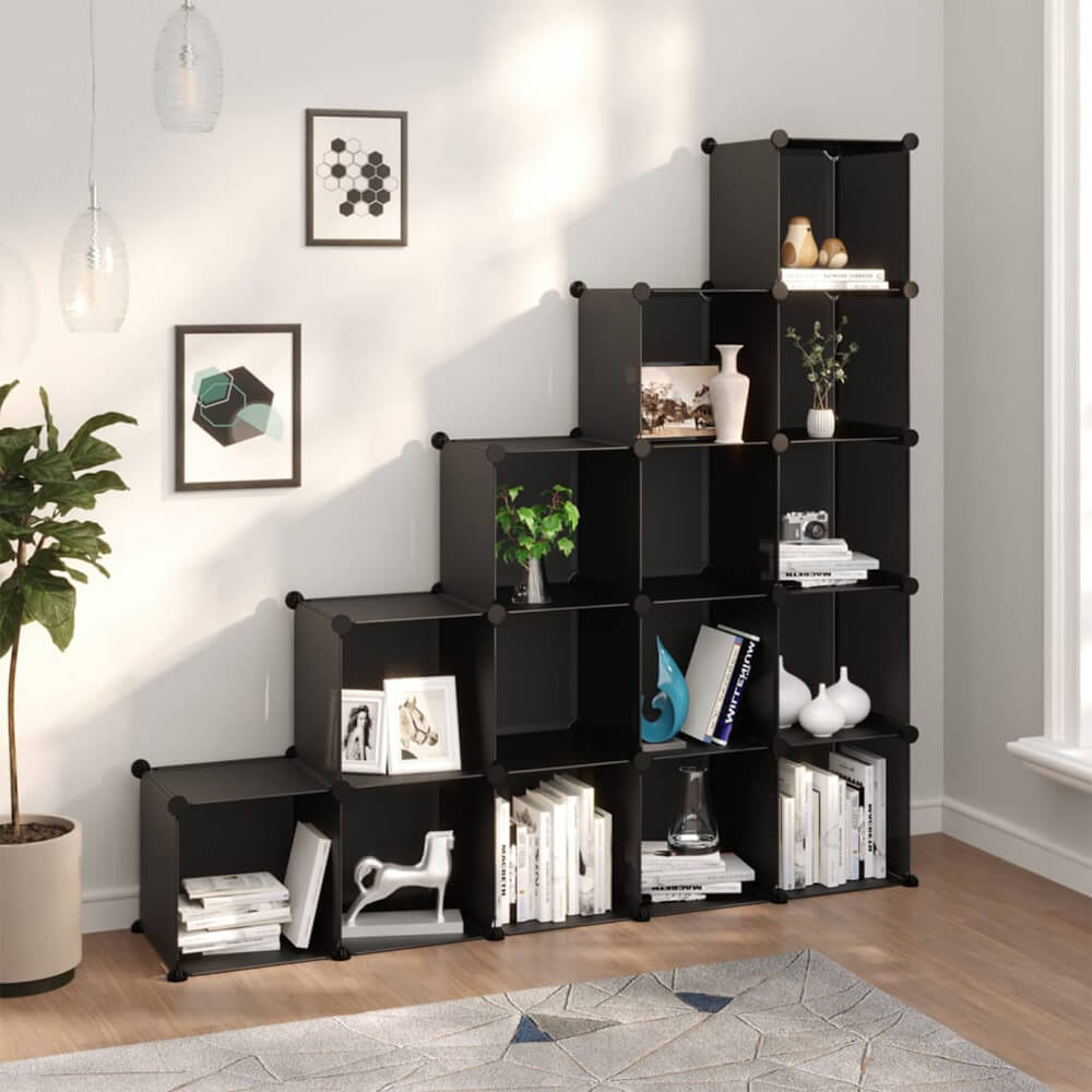 Cub Depozitare Variabil – Set 15 Bucăți, Negru | Organizare Modulară Inteligentă - MMD NEXA