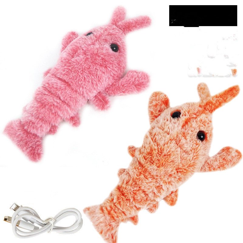 Jucărie Electrică pentru Pisici Tip Crevete/Lobster – Pluș Interactiv care Sare Singur, Reîncărcabilă USB - MMD NEXA