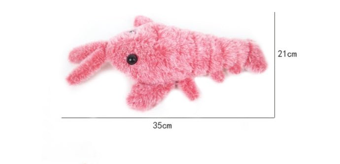 Jucărie Electrică pentru Pisici Tip Crevete/Lobster – Pluș Interactiv care Sare Singur, Reîncărcabilă USB - MMD NEXA