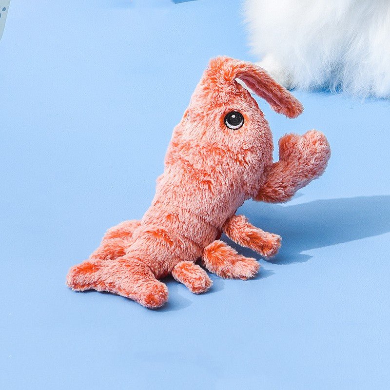 Jucărie Electrică pentru Pisici Tip Crevete/Lobster – Pluș Interactiv care Sare Singur, Reîncărcabilă USB - MMD NEXA