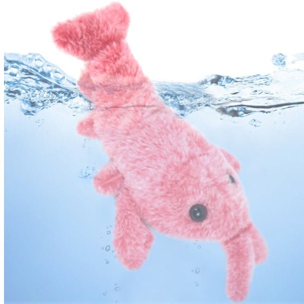 Jucărie Electrică pentru Pisici Tip Crevete/Lobster – Pluș Interactiv care Sare Singur, Reîncărcabilă USB - MMD NEXA