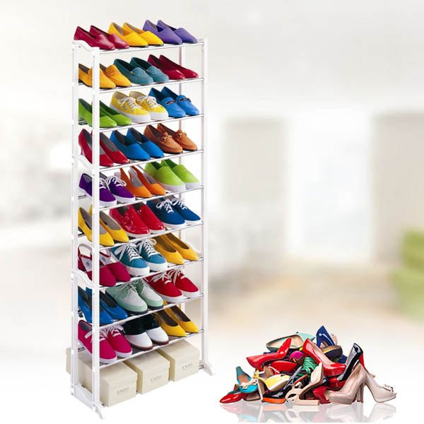 Pantofar cu 10 Nivele – Alb | Organizare Eficientă pentru Hol și Dressing - MMD NEXA