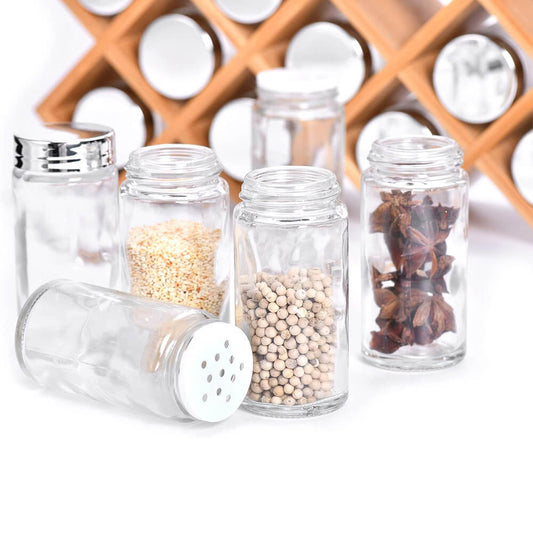 Suport pentru Condimente din Bambus – Set 18 Piese | Organizare Naturală și Elegantă în Bucătărie - MMD NEXA