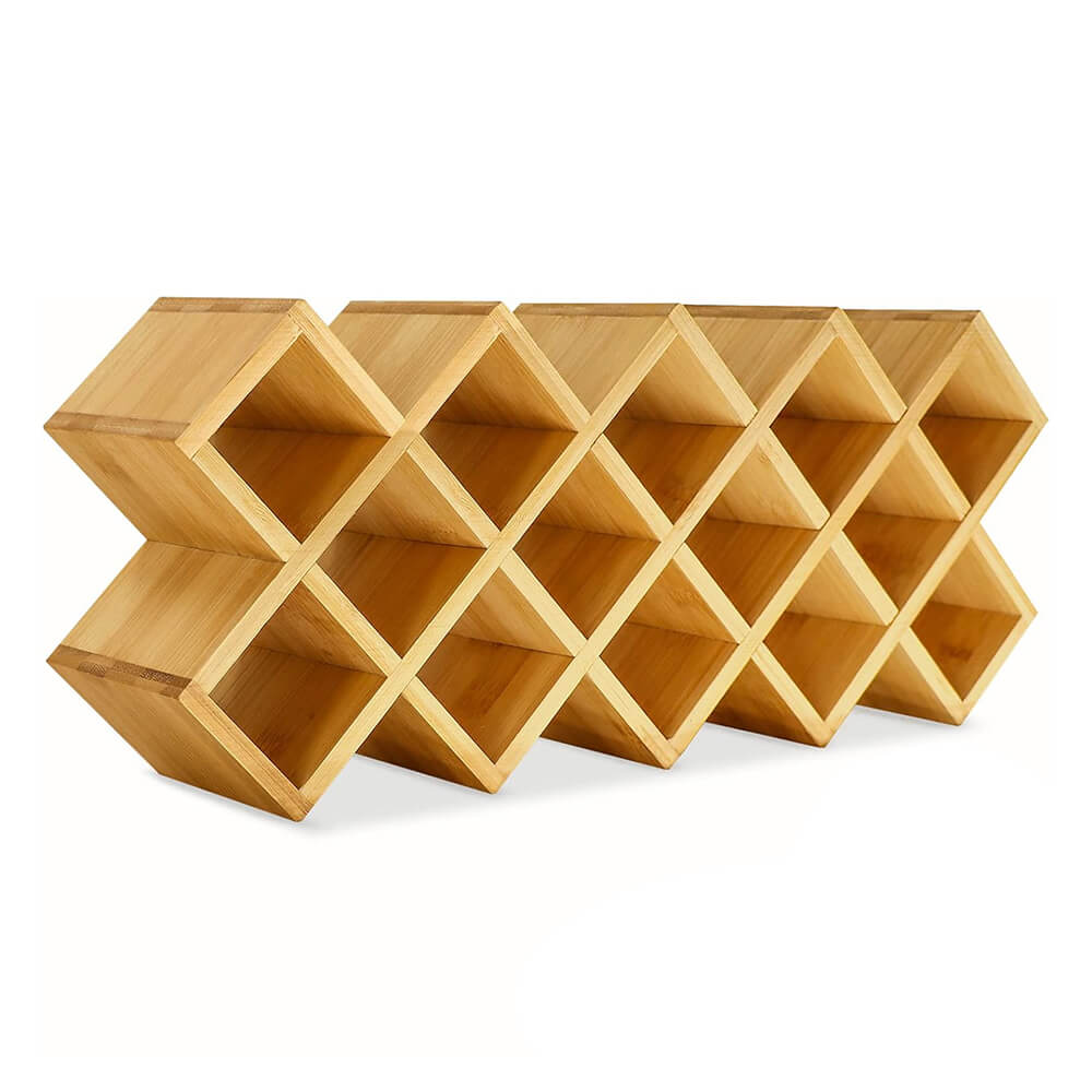 Suport pentru Condimente din Bambus – Set 18 Piese | Organizare Naturală și Elegantă în Bucătărie - MMD NEXA